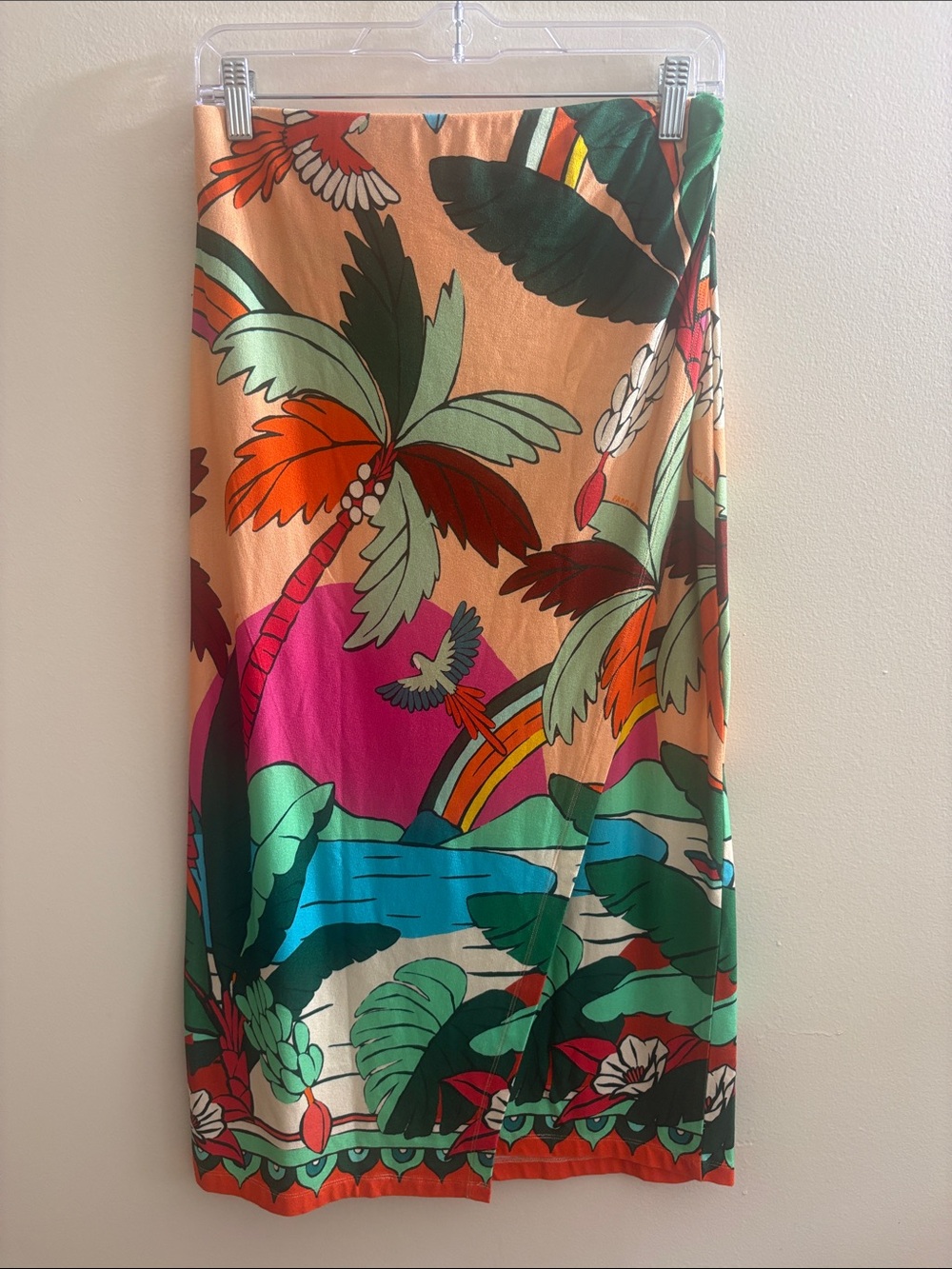 Farm Rio × Anthropologie Printed Wrap MIDI Skirt – Size S - Picture 6 of 10